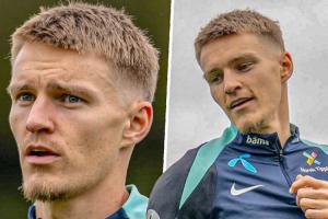 意甲直播-没头发可薅了阿森纳&挪威队长厄德高去国家队换了个新发型